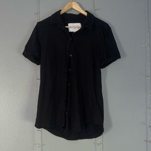 Lola River women’s cotton black button down